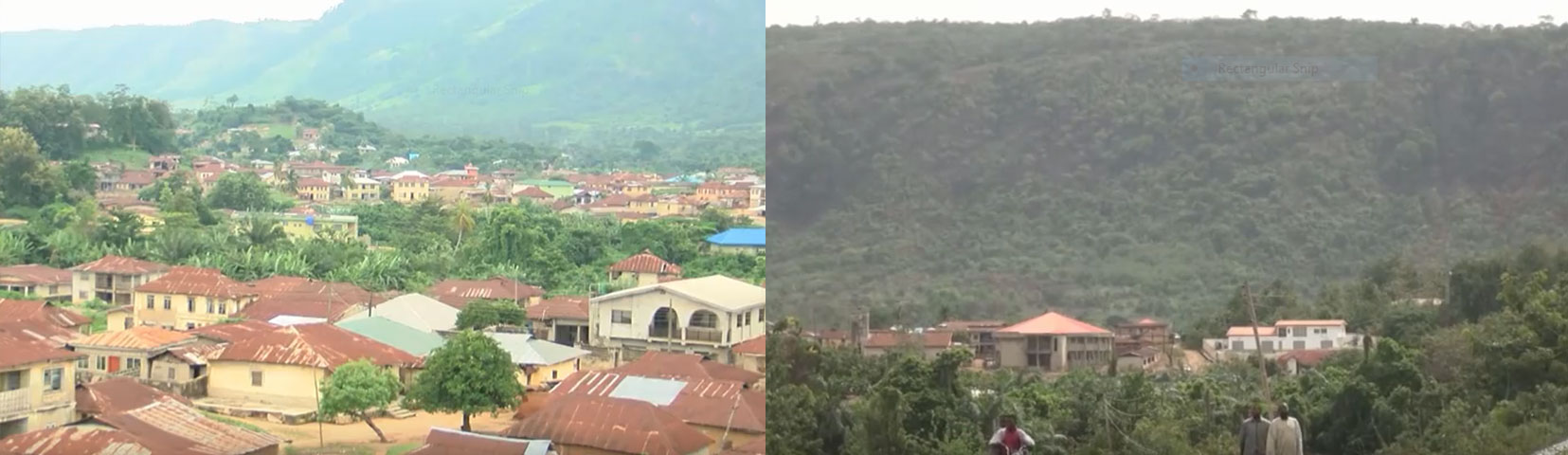 Town beneath the hills, from the Erin-Ijesa community archive